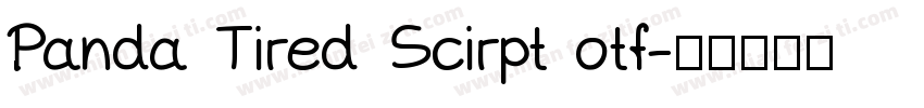 Panda Tired Scirpt otf字体转换